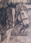 Verkocht.Leeuw.Henri Leeuw.1861-1918.Paarden.